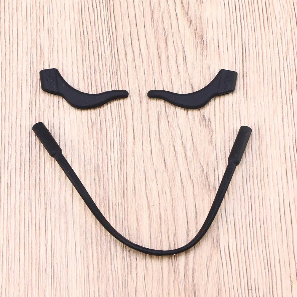 

3 комплекта фиксаторов для очков: противоскользящие держатели для очков и солнцезащитных очков, удобные, легкие, не распускающиеся шнурки-крючки для ушей