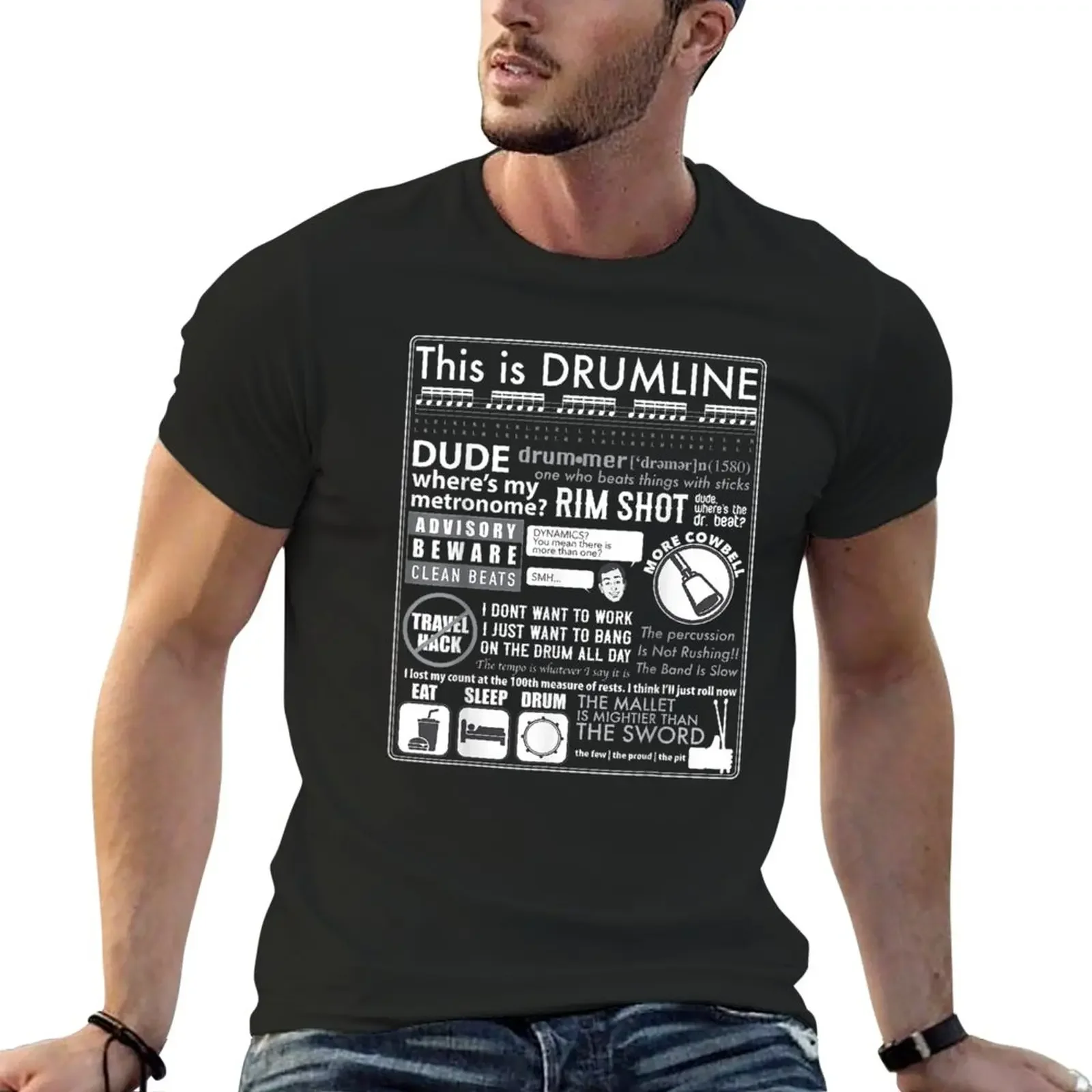 This Is Drumline - Funny Drum Line Sayings amp; Memes T-Shirt aesthetic clothes boys animal print tees t shirt for men