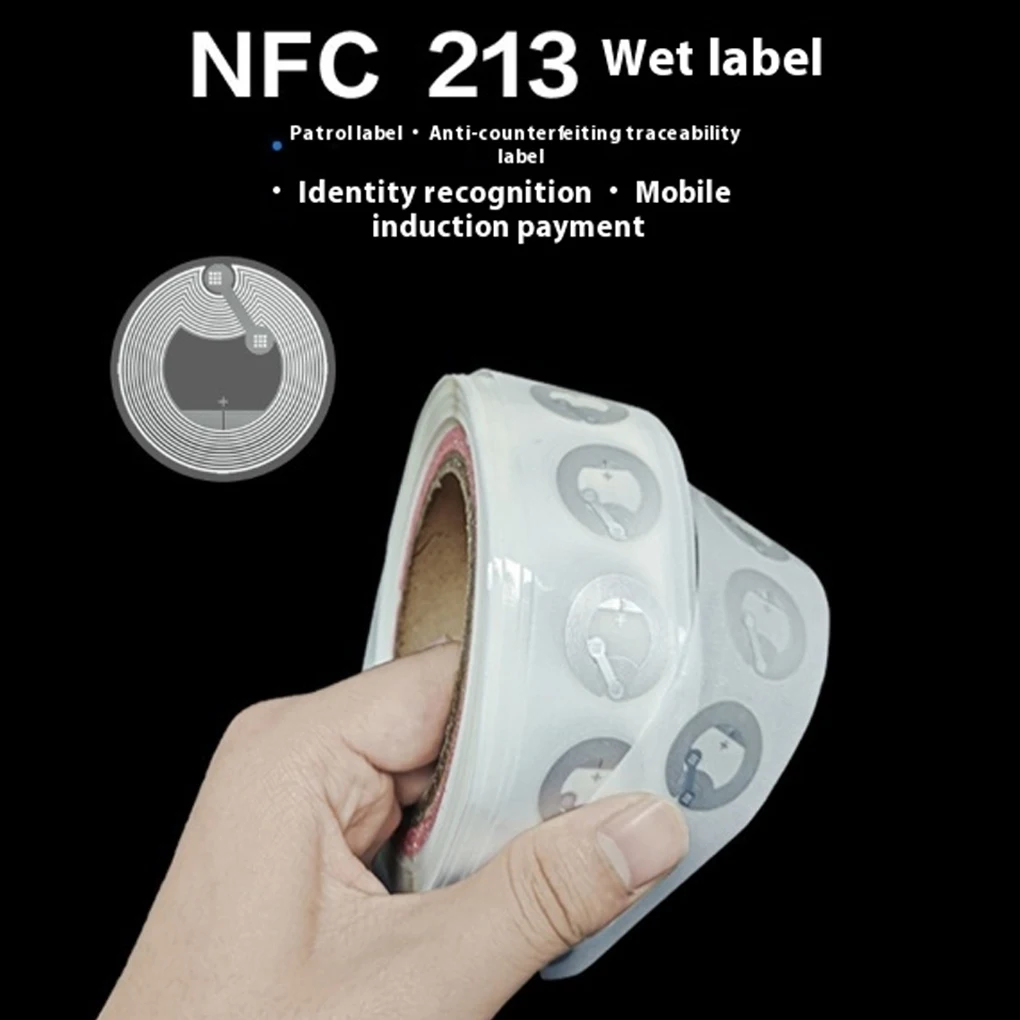 

Adheve Cards Rewritable Round NTAG213 Stickers For Phones 50 Pcs Near Field Communication Tag