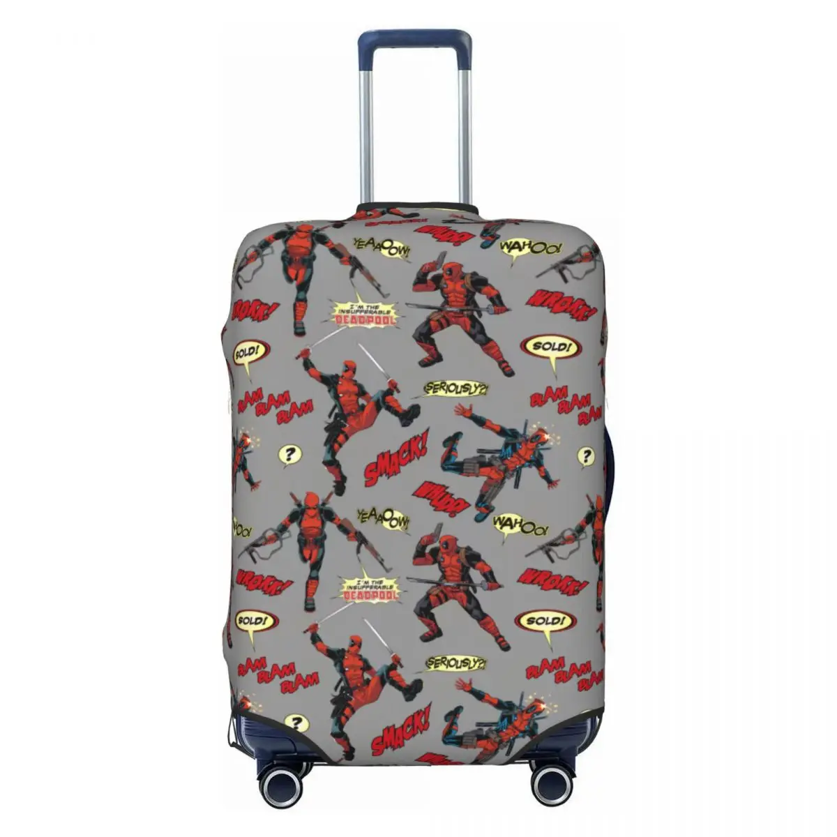 

Funny Cartoon Deadpool Luggage Cover Protector Washable Travel Suitcase Covers