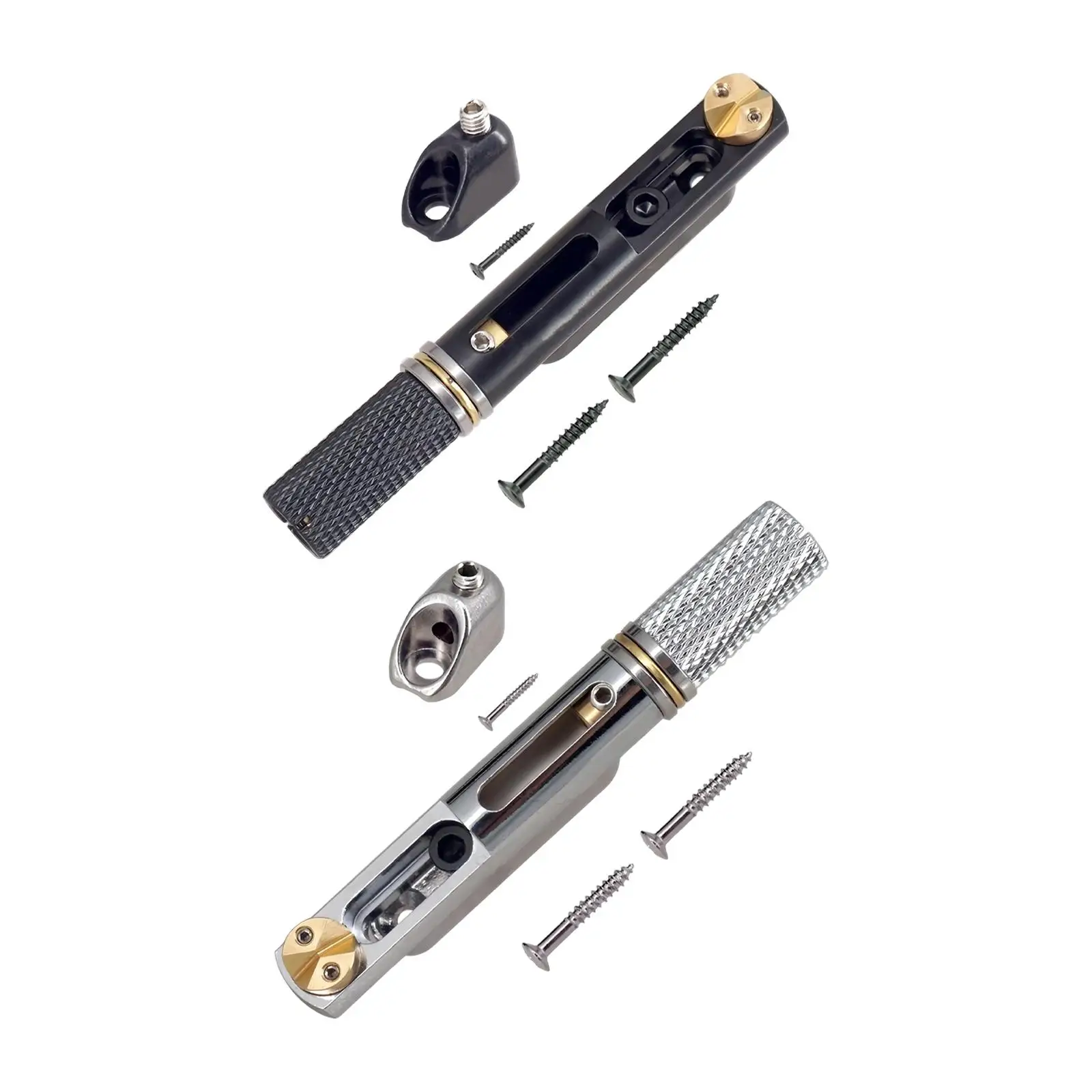 Professional Headless Guitar Bridge Adjustable Saddle Replacement Zinc Alloy Brass Bridge for Electric Guitars and Luthiers view 5