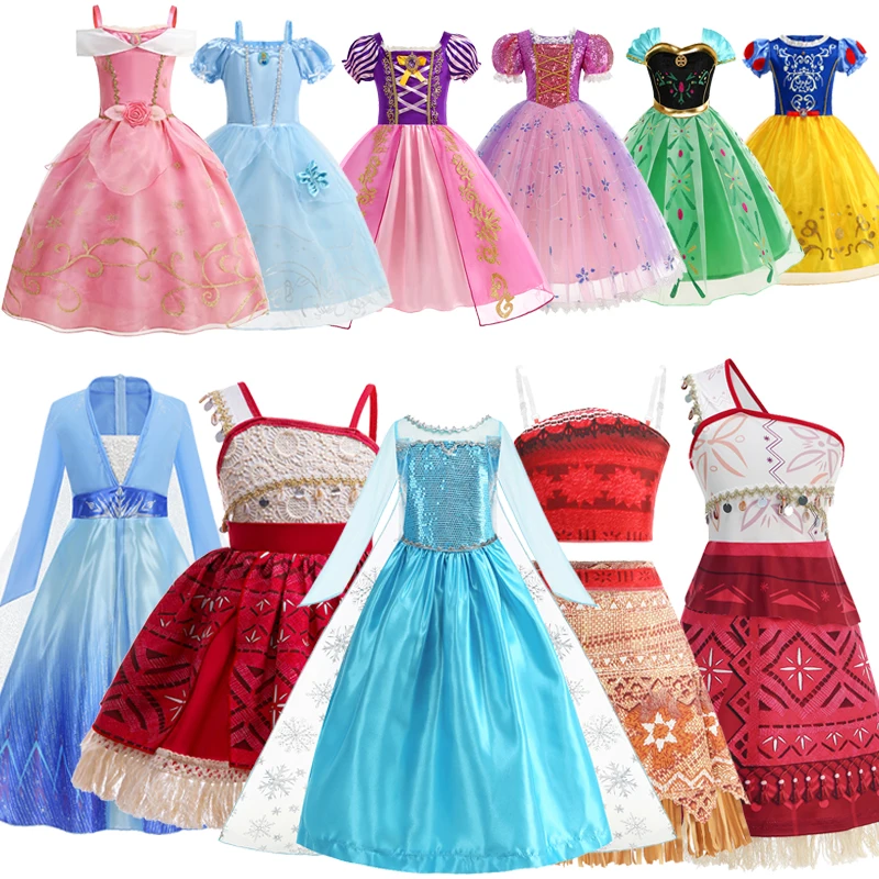 Mädchenkostüm Dornröschen Aurora Prinzessin Party Rapunzel Halloween Schneewittchen Cosplay Kostüm Kinder Cinderella Verkleidung