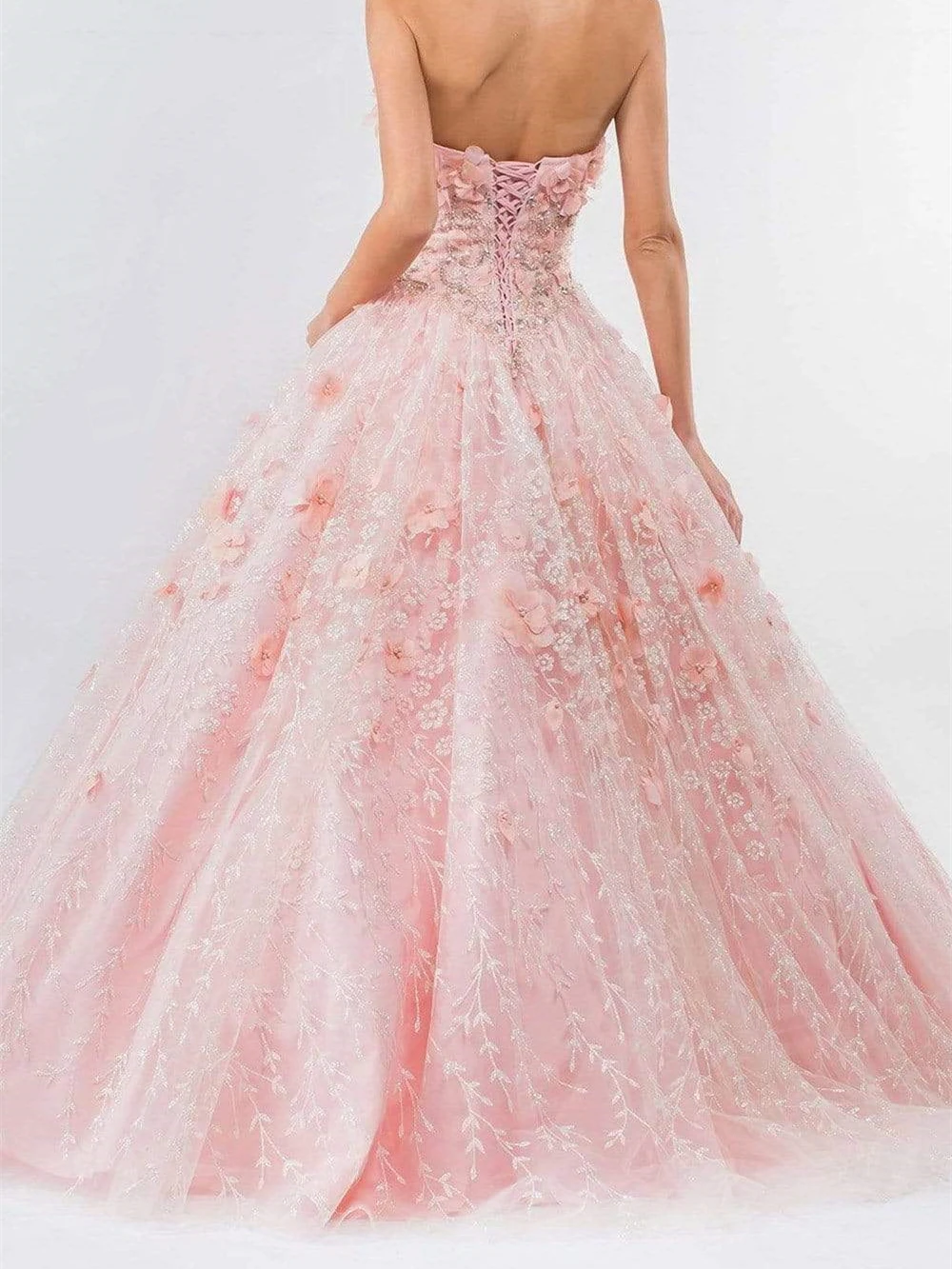 Bejeweled Applique Quinceanera Dress 2023 Sweet 16 Cocktail Dresses Vestidos De Baile 3D Floral Appliques Vestidos De 15 Quincea