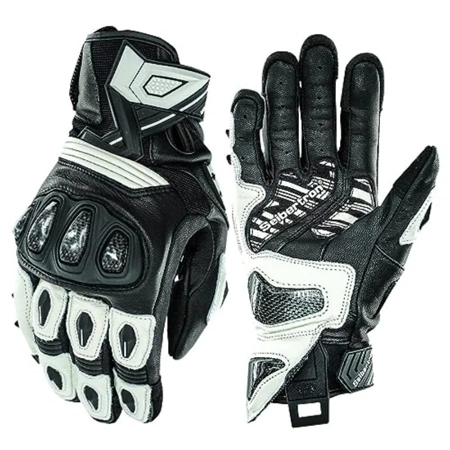 

Touchscreen cycling glove for ATV, UTV, bicycle, and motorcycle use; synthetic leather material; black color; half-finger desig