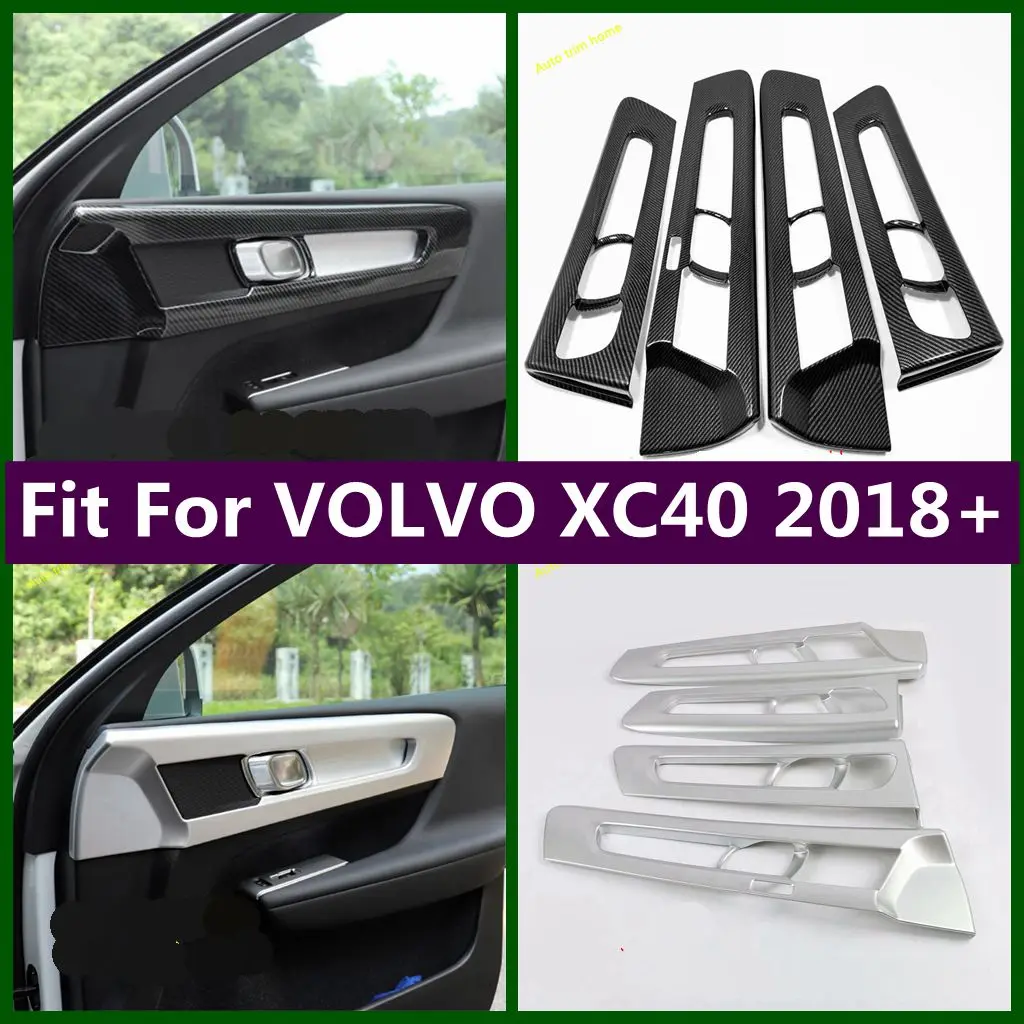 

Inner Matte / Carbon Fiber Look Inner Door Handle Bowl Panel Cover Trim Fit For VOLVO XC40 2018 - 2022 Interior Accessories