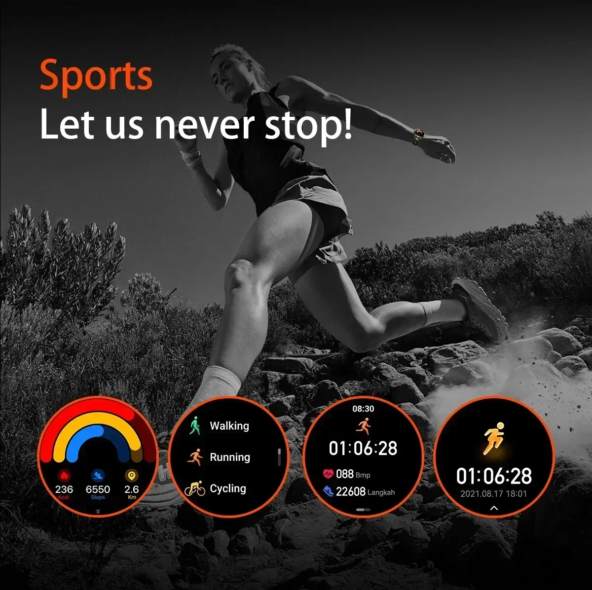 Brand+ 1400mAh Large Battery Smartwatch for Men 1.7" AMOLED Display 200-Day Standby Swim Diving Waterproof GPS Military Tactica