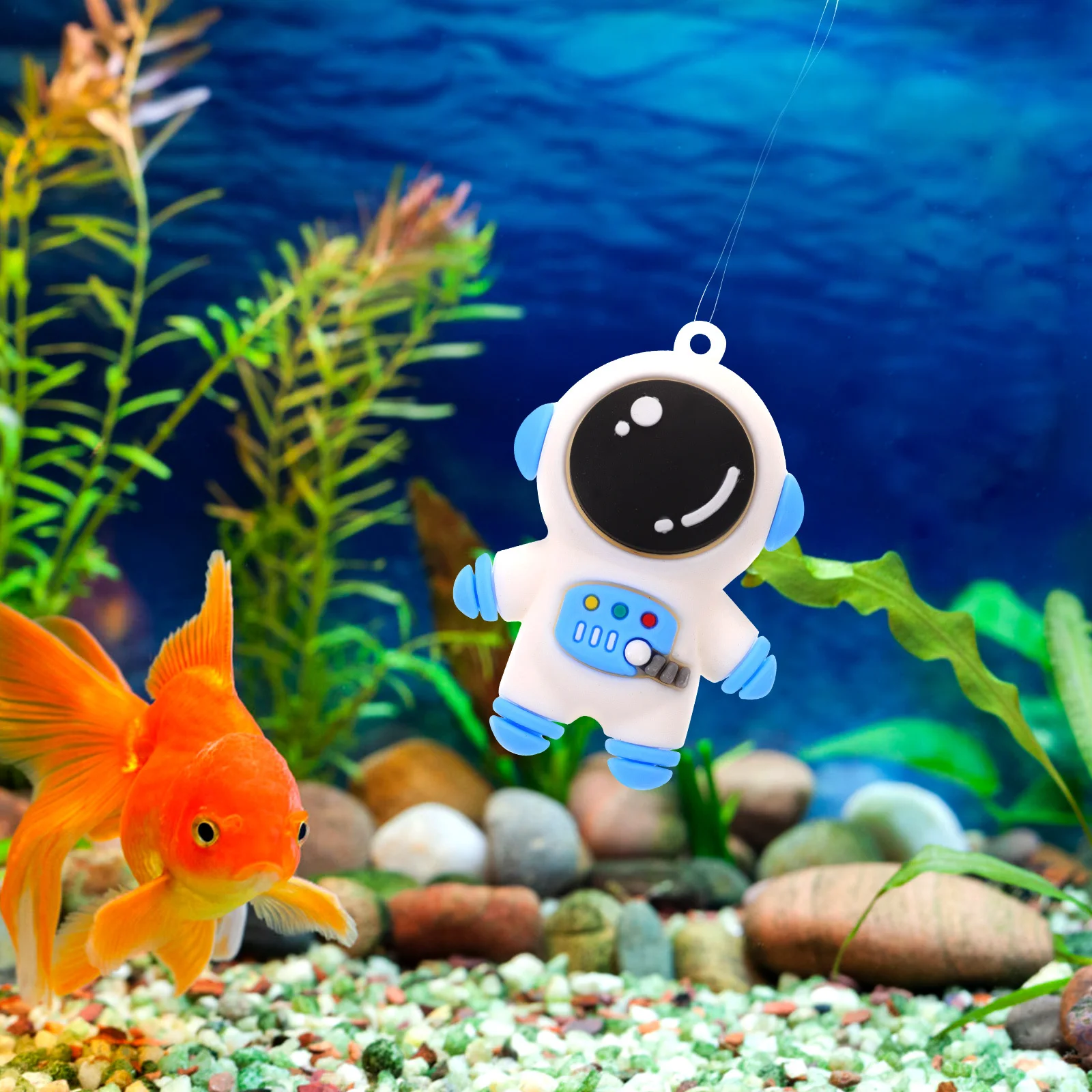 

3pcs Astronaut Hanging Fish Tank Decor Ornament Simulation Landscape Craft Aquarium Floating Underwater Decoration Large Small