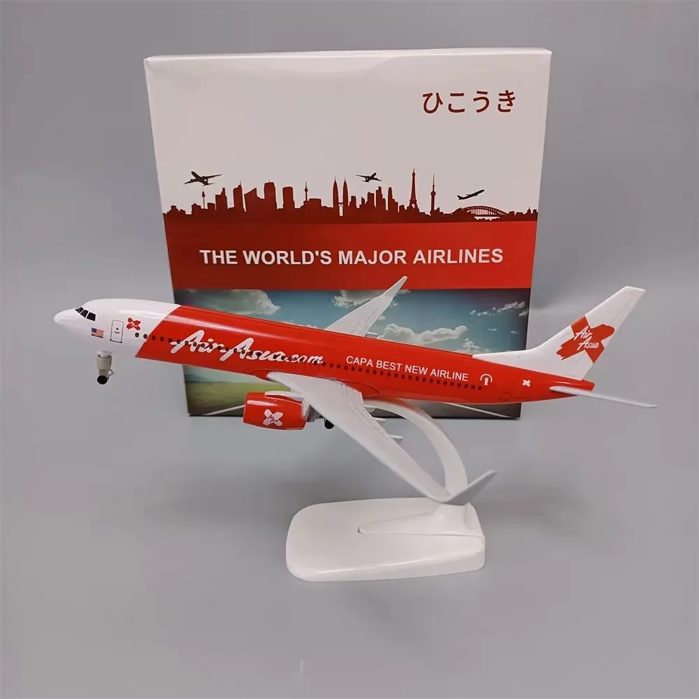 

20cm Metal Airplane Model B737 Asia Red Airlines 737 Metal Aircraft Replica Alloy Material Aviation Mold Gift Series