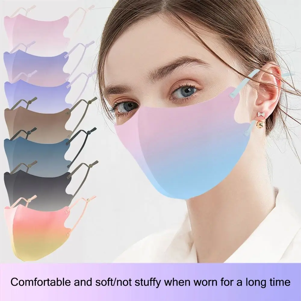 Gradient Color Ultraviolet-proof Face Mask Thin Ice Silk Sunscreen Mask UV Sun Protection Eye Corner Protection