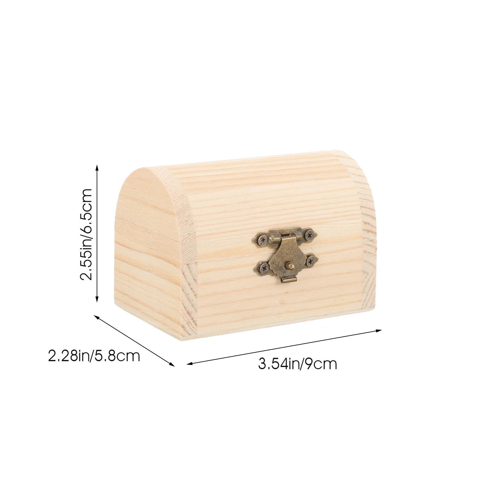 Woodsy Decor Arched Lock Case Earrings Piggy Banks for Kids Travel Jewelry Boxes