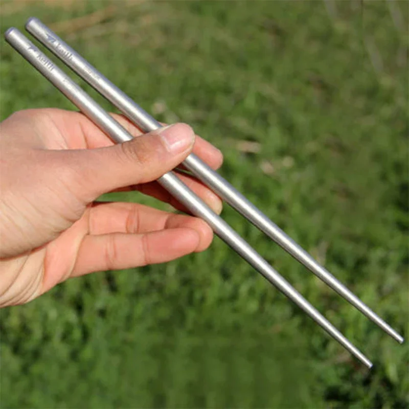 Keith Titanium round Chopsticks Lightweight Food Sticks for Outdoor Travel Camping Picnic Hiking - Durable Tableware Ti5620