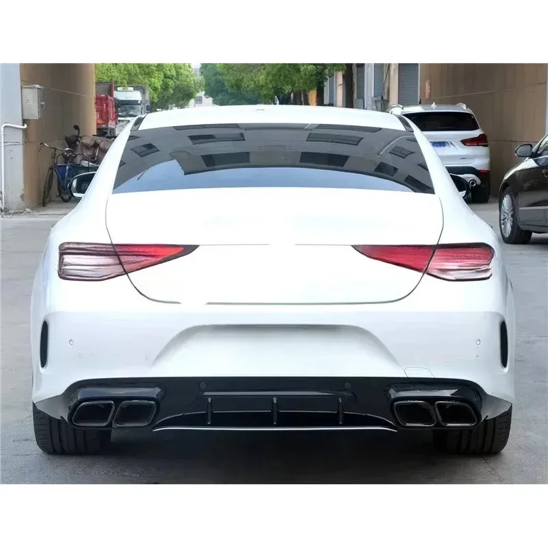 

W257 Upgrade GT53 GT63 Rear Bumper Diffuser CLS63 Style Diffuser with Exhaust Pipe