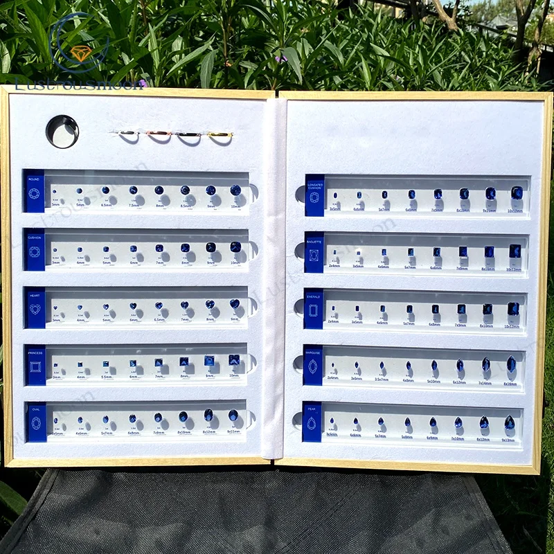 

Набор таблиц сравнения с бриллиантами в каратах, сапфировый синий рубин, варианты цвета, размер кольца, справочник, выращенный в лаборатории драгоценный камень для ювелирного магазина