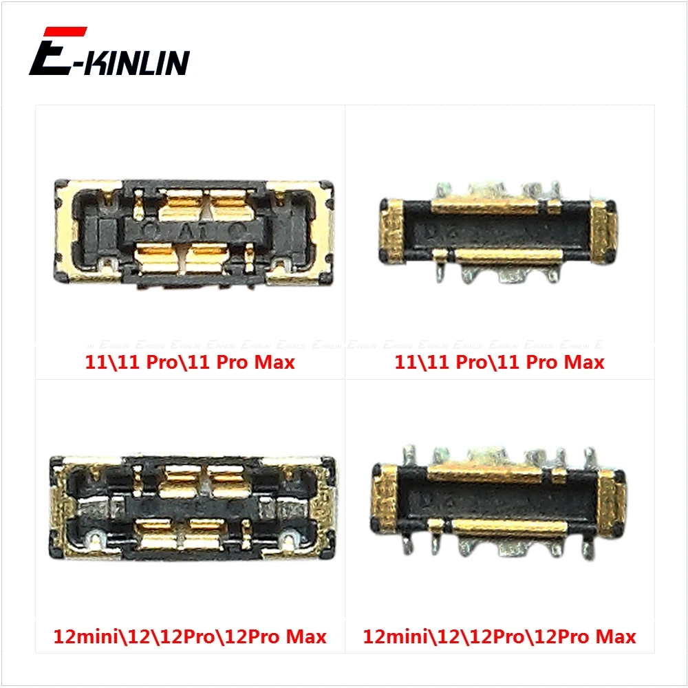 Battery Socket Inner Connector Panel For iPhone 13 12 mini 12 11 Pro Max Battery Holder Clip On Motherboard Flex Cable