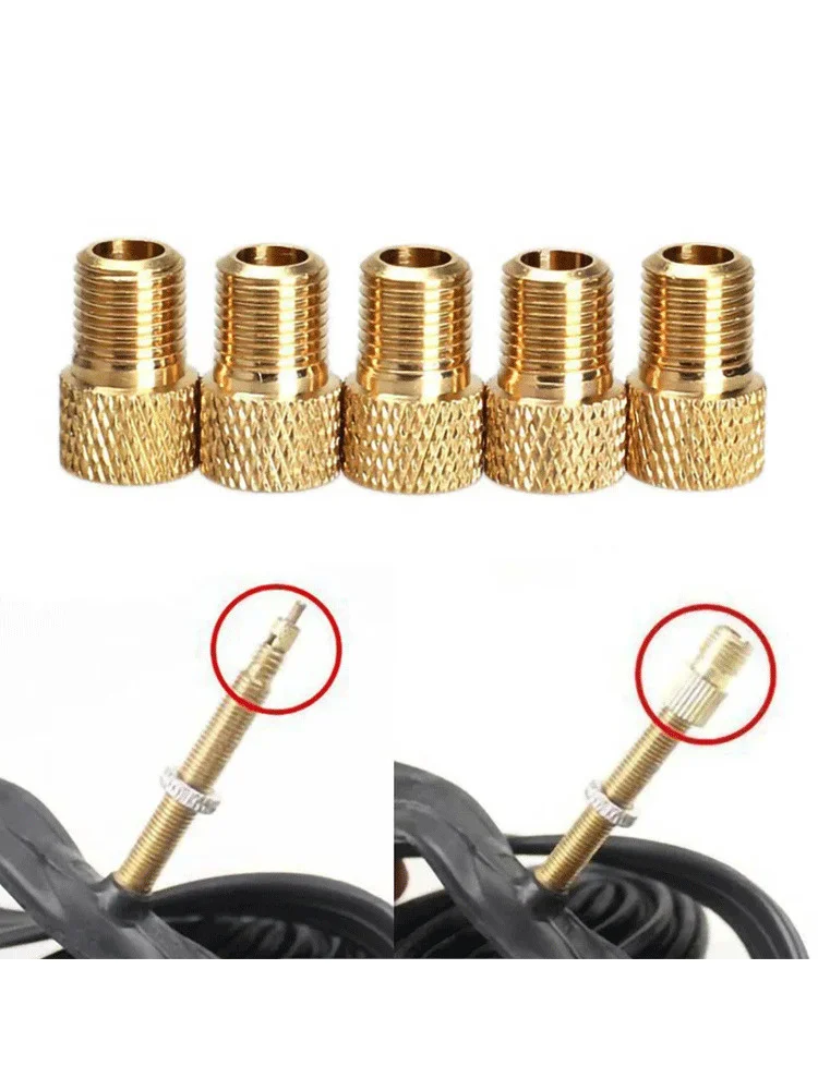 AliExpress NONE 2-12PCS Valve Adapter Pump Convert Presta To Schrader Copper Valve Adaptor Wheels Gas Nozzle Tube Tool Bike Bicycle Accessories