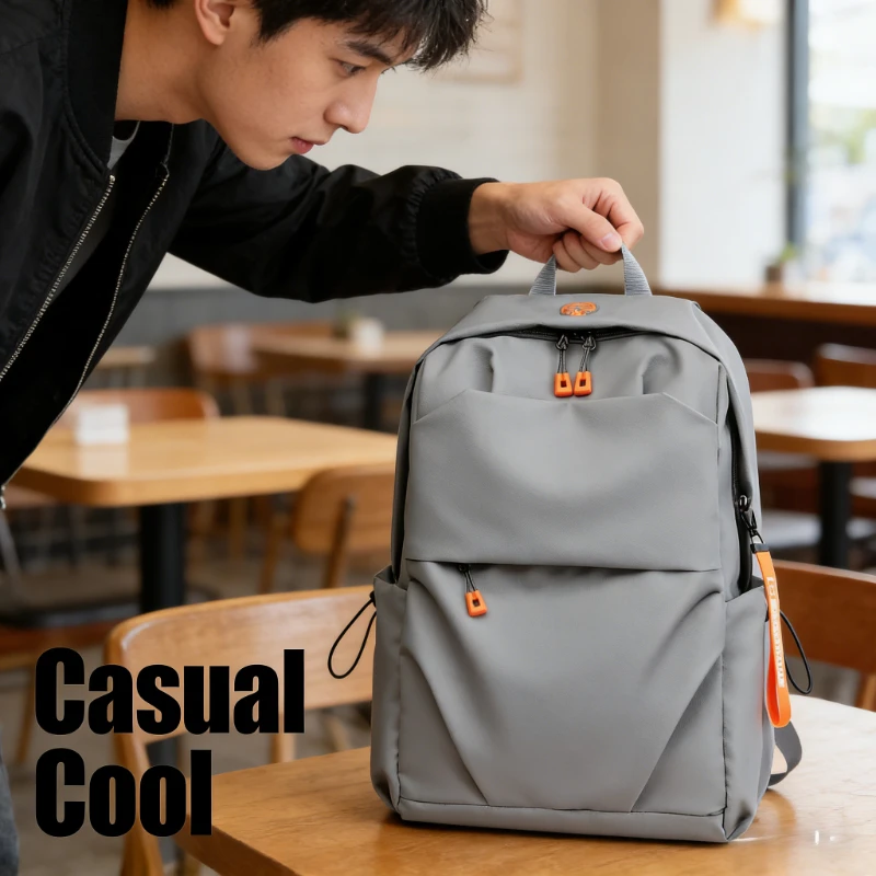 

Компактный стильный рюкзак для мужчин, универсальная повседневная спортивная сумка с логотипом для студентов и поездок на работу