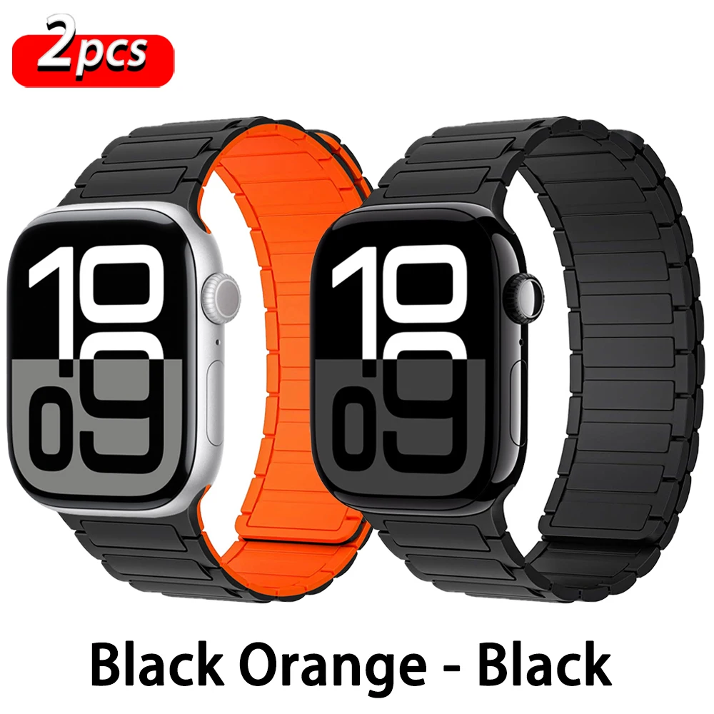 Magnetisches Schlaufenarmband für Apple Watch-Armbänder 46 mm 44 mm 40 mm 45 mm 41 mm 42 mm Silikonarmband iWatch Serie 11 10 9 8 7 6 SE Ultra 3