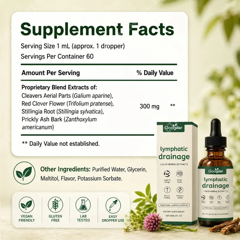 Herbal Liquid Extract Drops Plant Based Supplement Daily Wellness Support for Adults Natural Botanical Blend 60ml