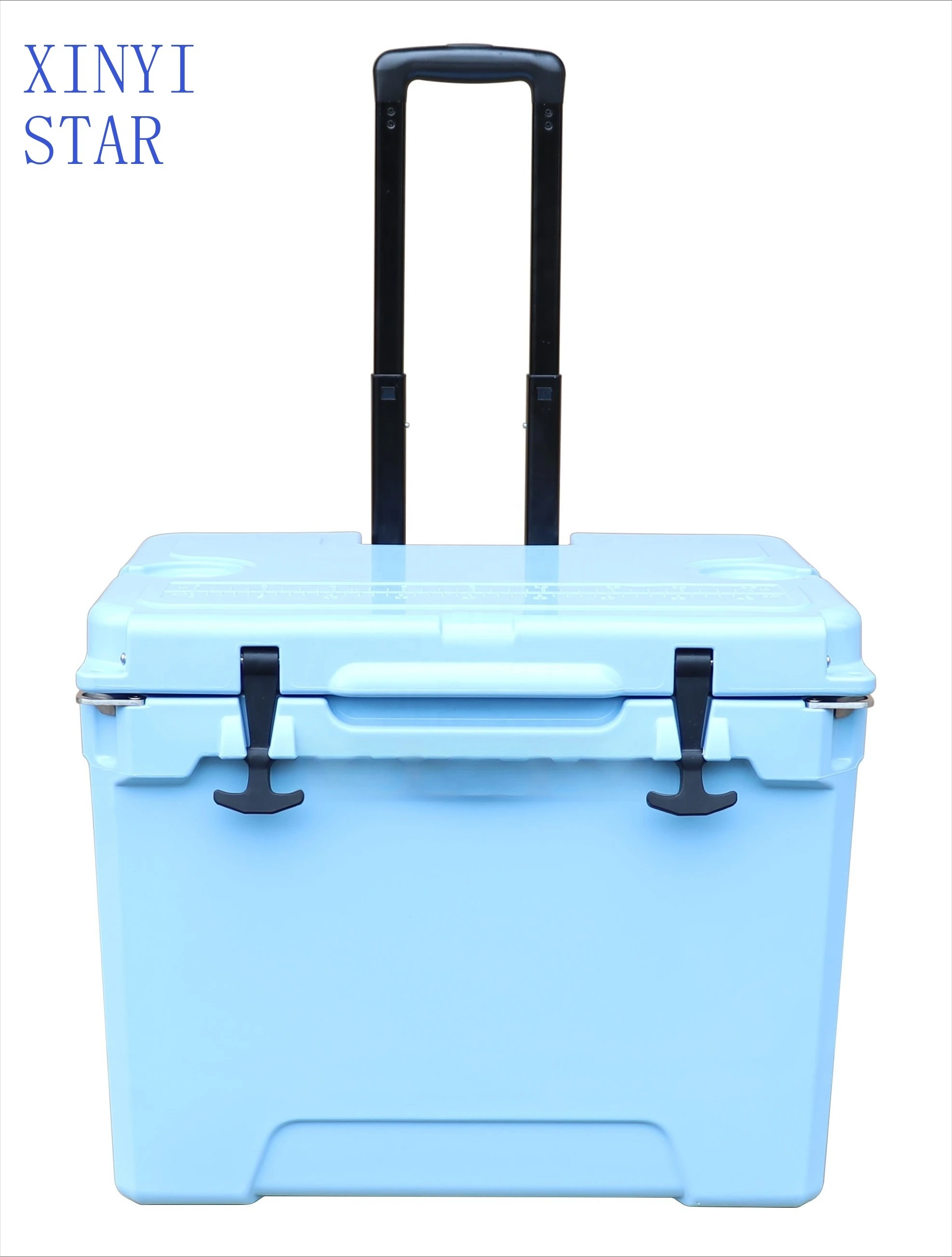 Campingkühler, Eiskühler mit Rollen, Angelkühler