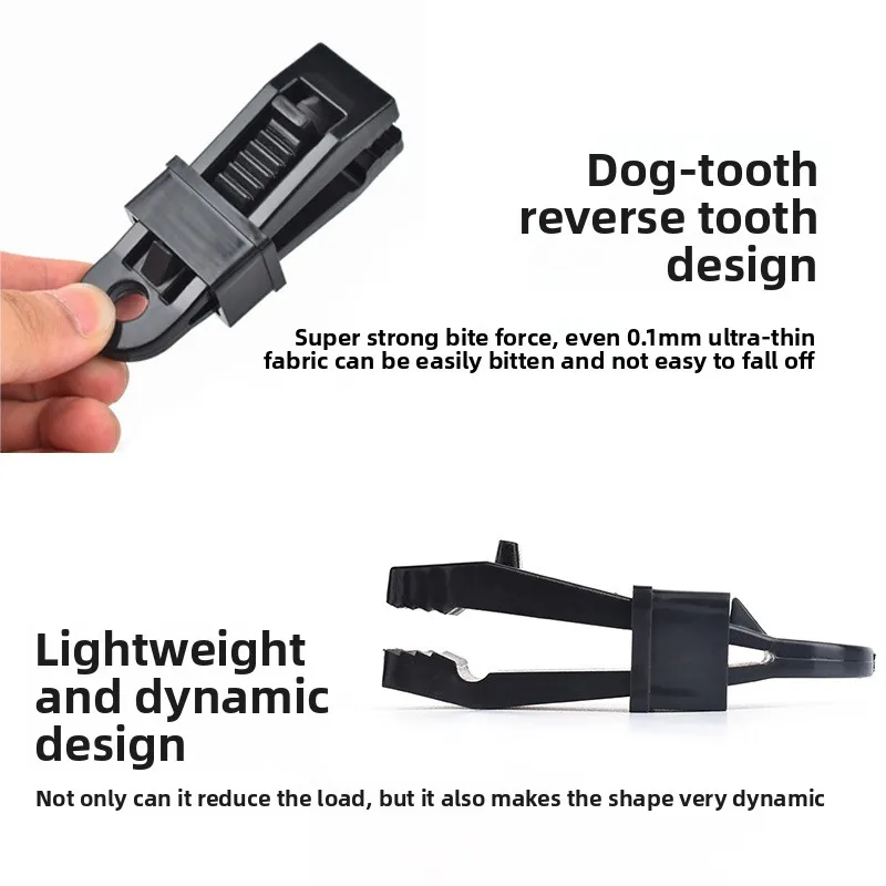 تم تجهيز الخيمة بمشبك ثابت بنقطة سحب، وخطاف مظلة للتخييم في الهواء الطلق، ومشبك خيمة كبير، وحزام مقاوم للرياح #4