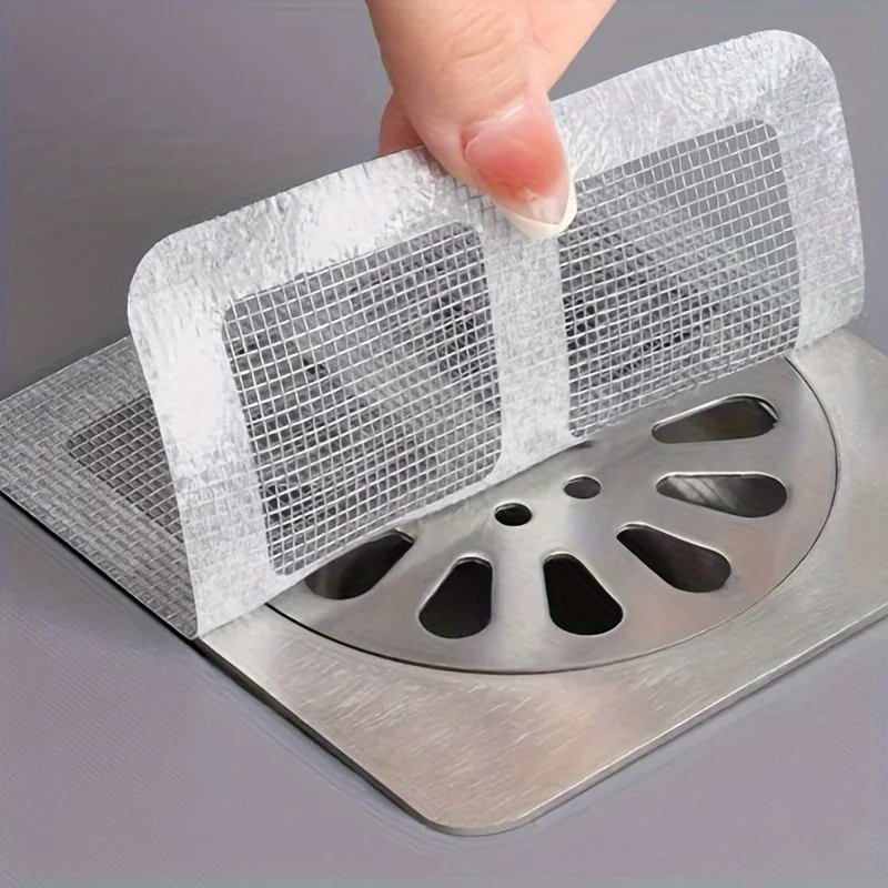 1/3/6/12/24/50/100pcs Premium Disposable Sewer Filters, Effective Hair Blocker & Bug-Proof Patches