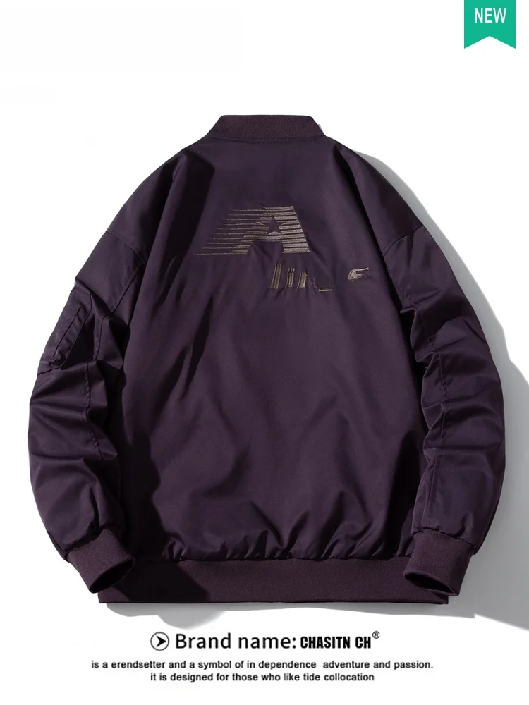 

Men's Retro American Sle Embroidered Baseball Jaet Autumn Winter New Sle Casual High Street Outerwear Couple's Flight J...