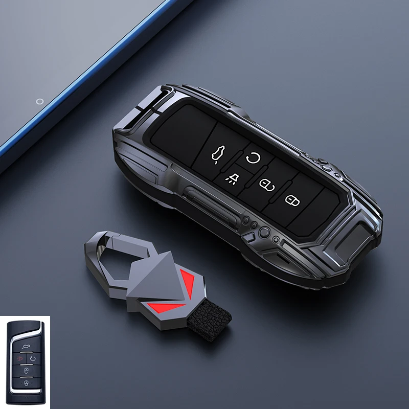 Zinc Alloy Car Key Case Cover For GAC Trumpchi GS4 GM8 GA3 GA6 SGS7 GA4 GS5 GS3 Legend GS8 Keychain Keyless Box Accessories