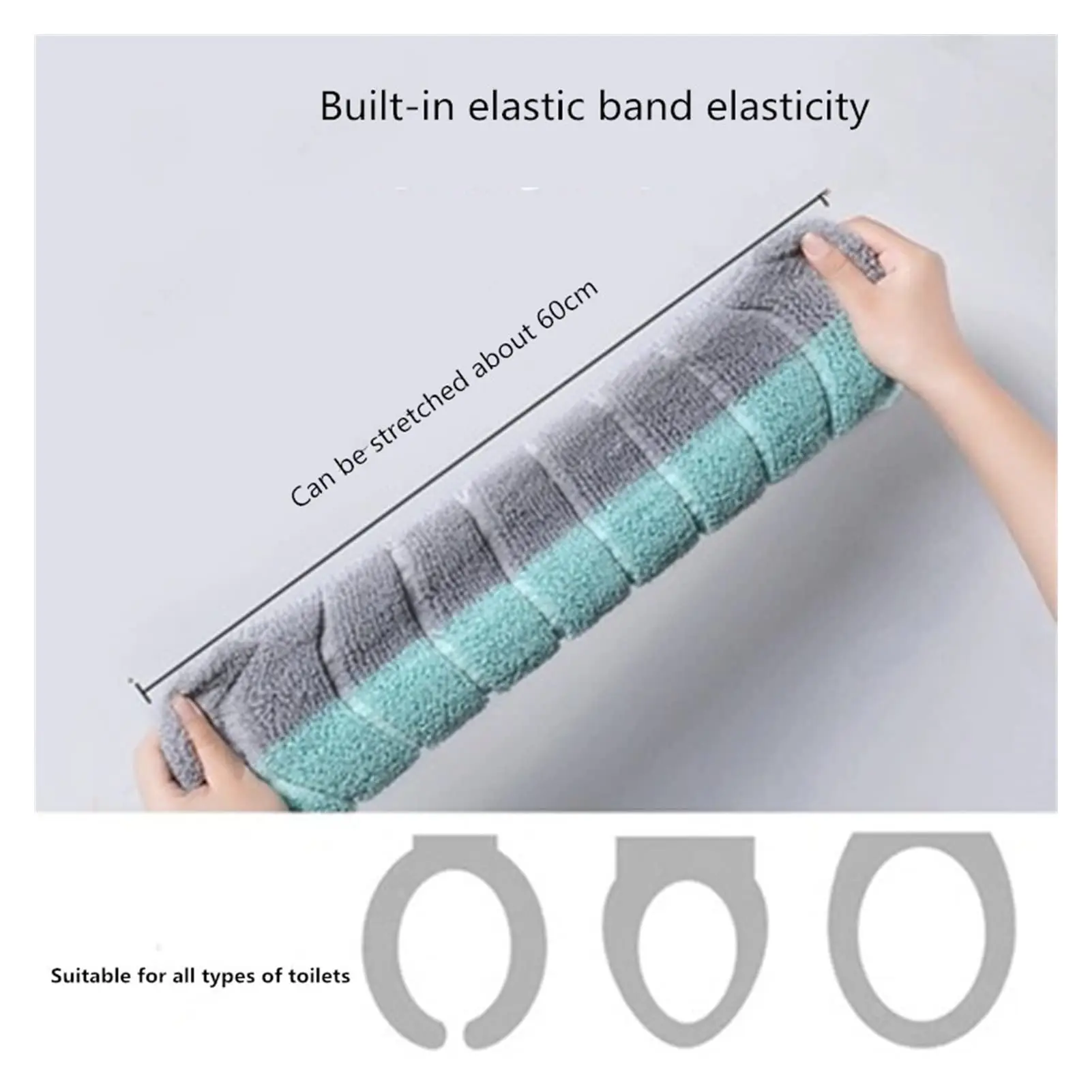 4/1 Pieces Toilet Seat Pad Toilet Seat Covers with Handle Soft Bathroom Toilet Lid Cover Cushion Thicker Stretchable Washable