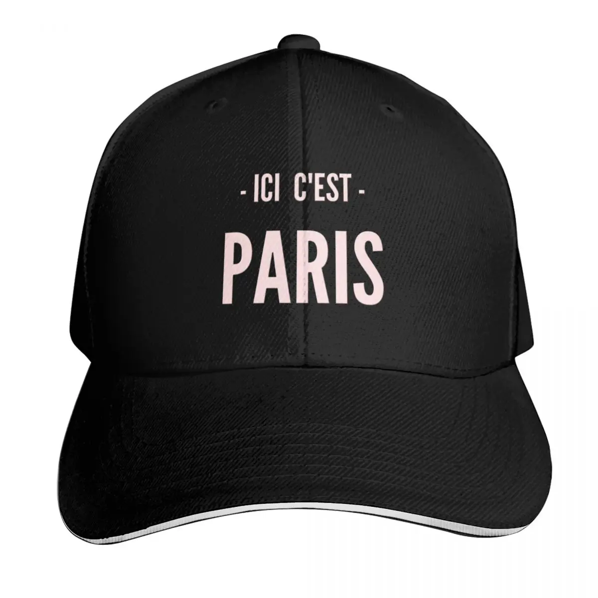 Ici c'est Paris Gorra de béisbol rosa, bolso de playa de rugby, gorra de lujo para mujer, gorras Rave Trucker para hombres y mujeres