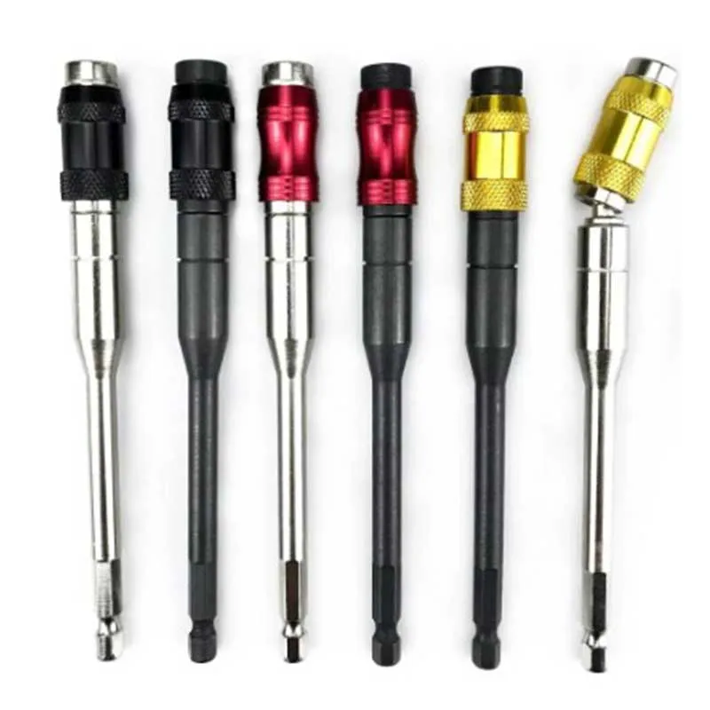 1/4 Inch Hex Magnetic Screw Drill Tip Quick Change Locking Bit Holder Drill Screw Tool Drive Guide Drill Bit Extension Rod image 2