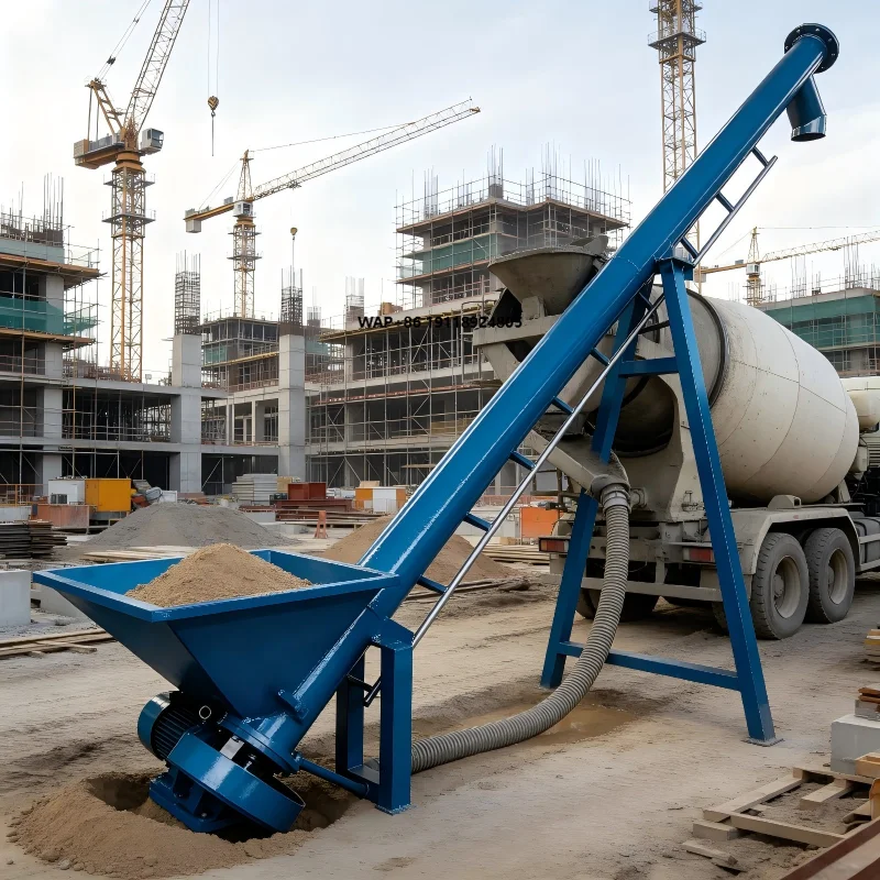 

Feeding Stable Output Custom Angle Length Inclined Screw Conveyor for Cement Grain Sand Continuous Screw Transporter