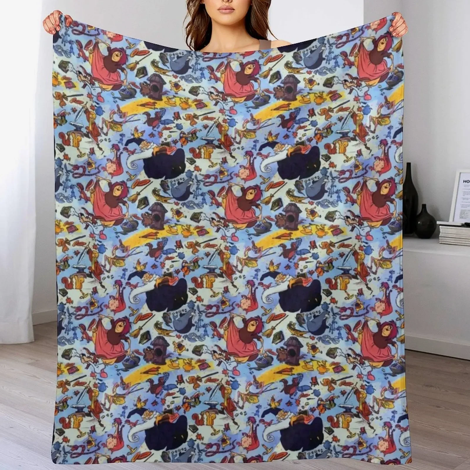 

Sword in the stone of King Arthur Throw Blanket for sofa Luxury Bed Soft Beds Blankets