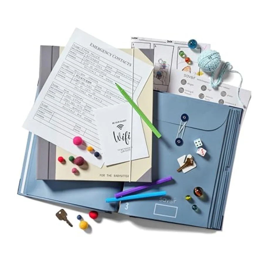 

2025 Updated Edition Family Emergency Binder ™ Custom Dyed Cloth Expanding File Folder for Important Papers Babysitter Binder B