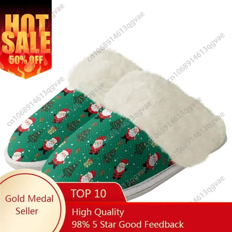 Christmas Buffalo Plaid Plush Slippers Keep Warm Shoes Mens Womens Home Cotton Bedroom Custom Thermal Lightweight Slipper DIY