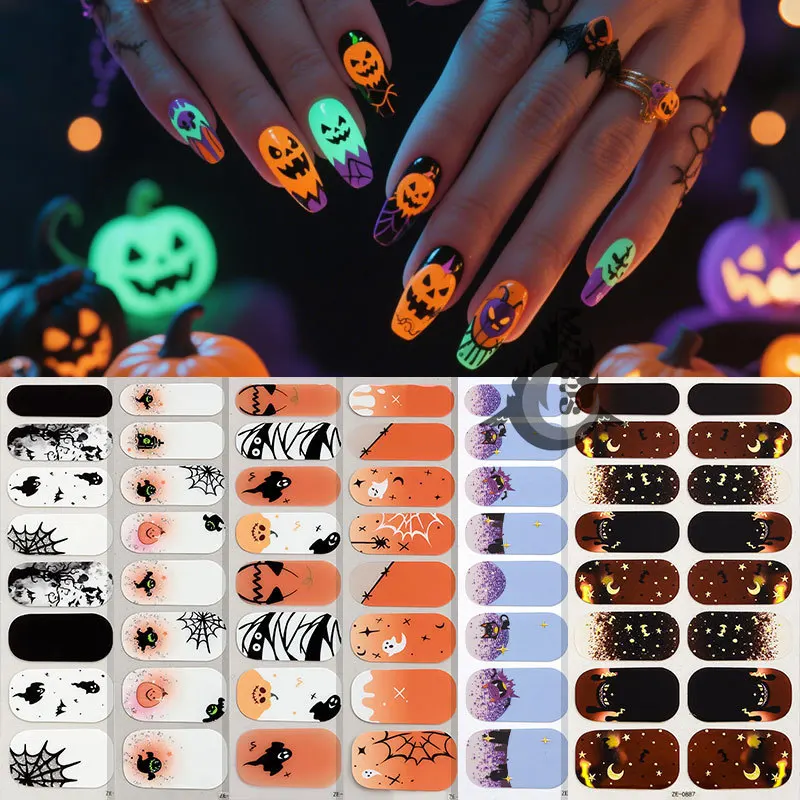 MEBIS 16 Tips Christmas Stickers Nail Seal/parts Character Nail Decorations for Manicure Nail Figures Stickers Aesthetic Heisei