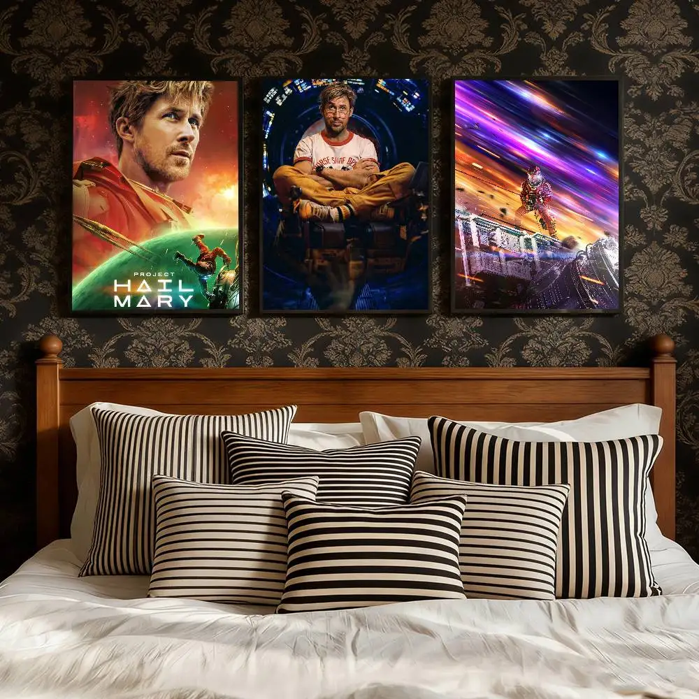 P-Project Hail Show M-mary Poster HD Kunst Selbstklebendes Wandbild Wasserdicht Wohnzimmer Schlafzimmer Bar Ästhetische Dekoration