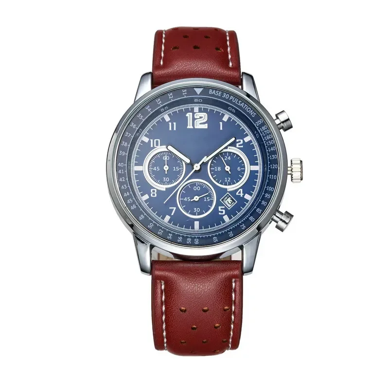 Relógio masculino tendência de luxo relógio de quartzo calendário luminoso à prova dwaterproof água multifuncional fantasia redonda relógio automático aço inoxidável