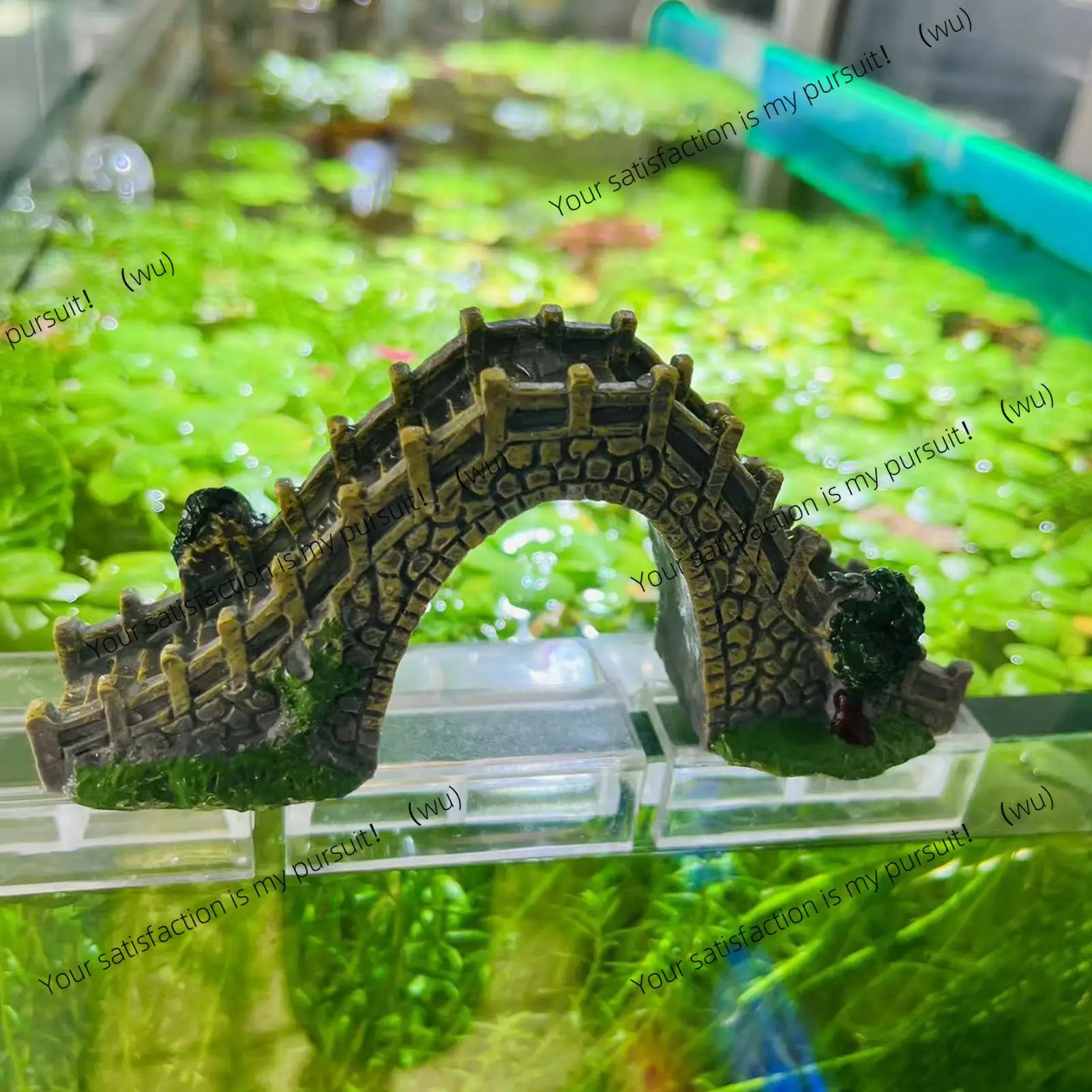 Aquarium arch bridge, small stone bridge, mini artificial fish tank decoration, aquarium bridge PVC artificial bridge