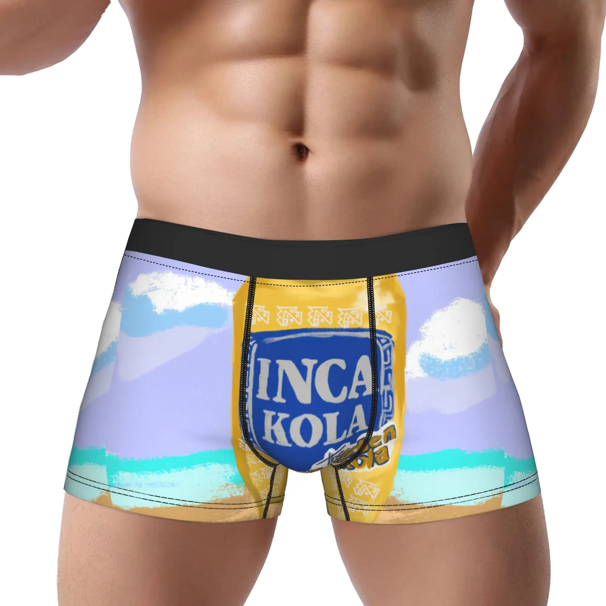 iInca Kola The Golden Kola Beach  iInca Kola Underpants Homme Panties Male Underwear Comfortable Shorts Boxer Briefs