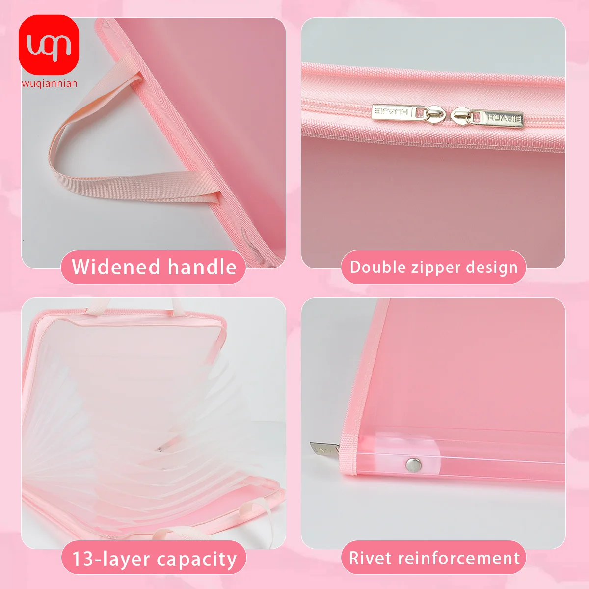 Simple Organ Bag 13 cell A4 portable vertical organ bag, paper and storage folder bag, vertical style tote bag student supplies