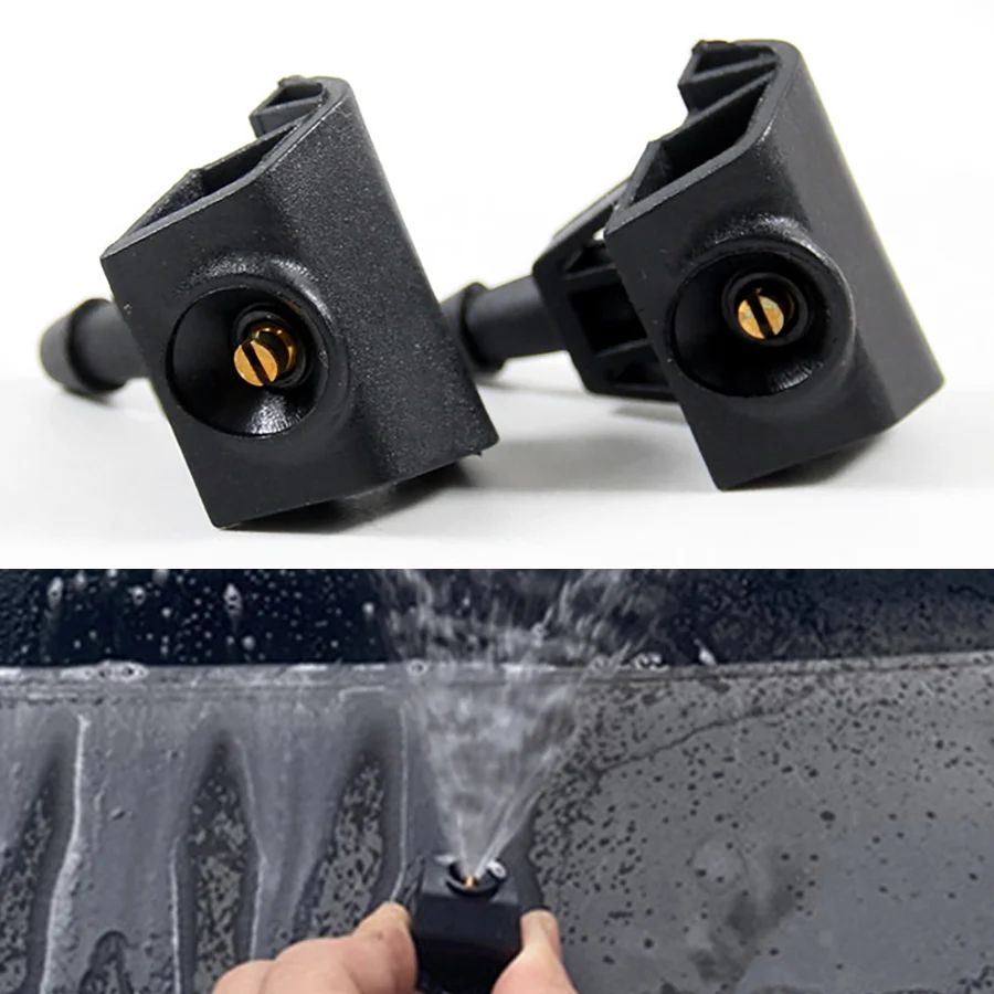 2Pcs Car Front Windshield Washer Wiper Water Spray Nozzle For Nissan TIIDA SYLPHY X-trail Venucia Exterior Auto Accessories