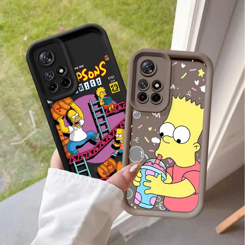 Custodia per Xiaomi Redmi Note 11 10 13 Pro Plus 9S 12 12S 9 12C 10C 10 11 Lite Poco X3 NFC Cover per telefono Funny Cartoon SimpsonS Funda