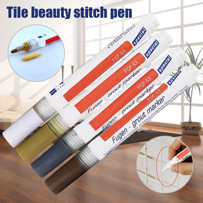 Tile Grout Coating Marker Wall Floor Ceramic Tiles Gaps Professional Repair Pen Grout Marker For Home Floor Repair Tool 1pcs