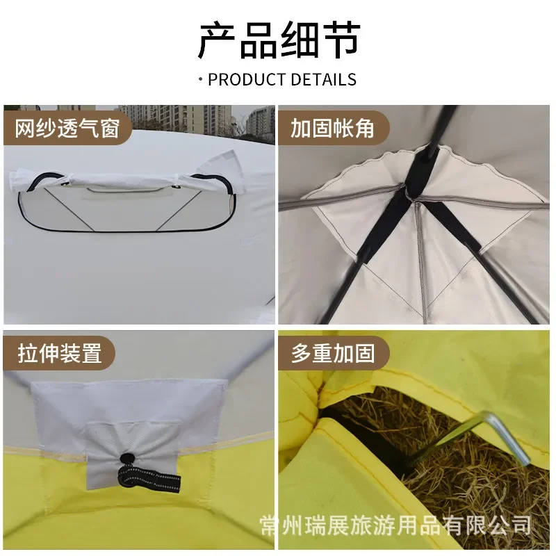 Portable Fire Retardant Work Tent Quick Setup Folding Shelter for Construction Site Command Post Durable Outdoor Canopy with