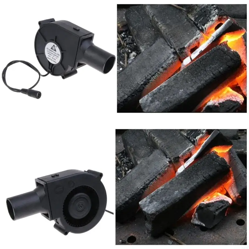 N58C BBQ Air Belower для наружного кемпинга Портативный электрический инструмент для пожарной воздуходувки с кабелем 5 В/12 В