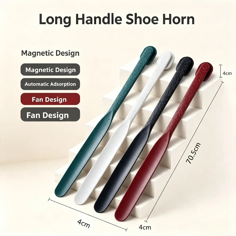 Magnetic Extra Long Shoe Horn Portable No‑Bend Shoe Lifter Household Shoe Wearing Tool for Seniors Pregnant Women
