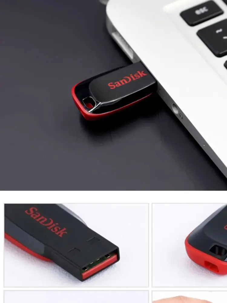 SanDisk CZ50 USB 2.0 clé USB 128GB 64GB 32GB U disque 16GB USB2.0 Mini clé USB mémoires Flash clé USB pour ordinateur
