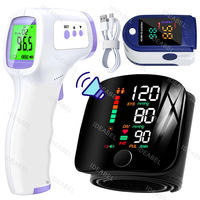 Smart LCD Rechargeable English Voice Wrist Blood Pressure Monitor Digital Automatic BP Tonometer Heart Rate Sphygmomanometer
