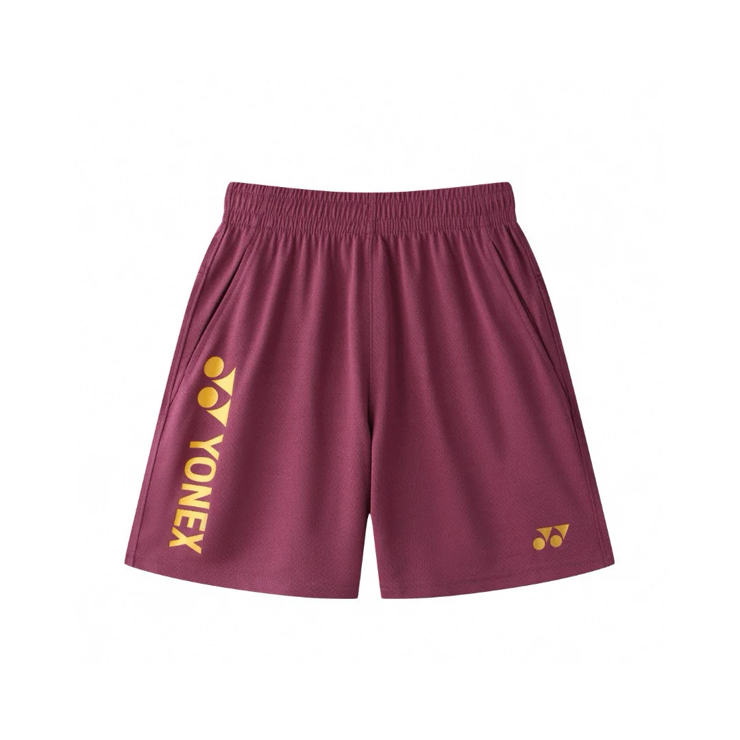 YONEX بدلة كرة الريشة للرجال شورت سفلي يسمح بالتهوية سريع الجفاف شورت رياضي غير رسمي للجري والصالة الرياضية والركض شورت رياضي خارجي