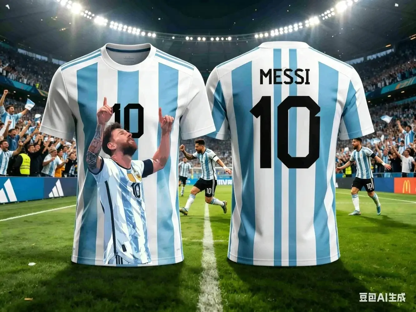 Messi Nr. 10 Fußballtrikot Schnelltrocknendes Übergroßes Oberteil Atmungsaktive Trainingsuniform Fußballshirt Erwachsenen-Match-Fan-Sportbekleidung T-Shirt – Detail 9